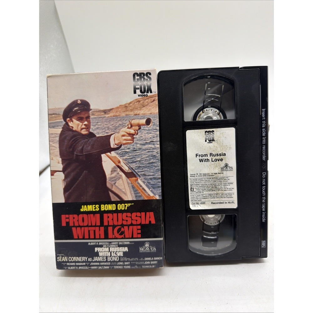 James Bond 007 From Russia With Love VHS Tape 1983 CBS Fox 4586 Sean Connery